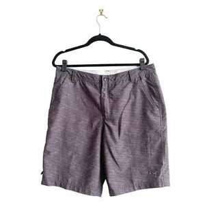 Puma Sport Style Shorts Flat Front Gray Black Hybrid Men's Size 36